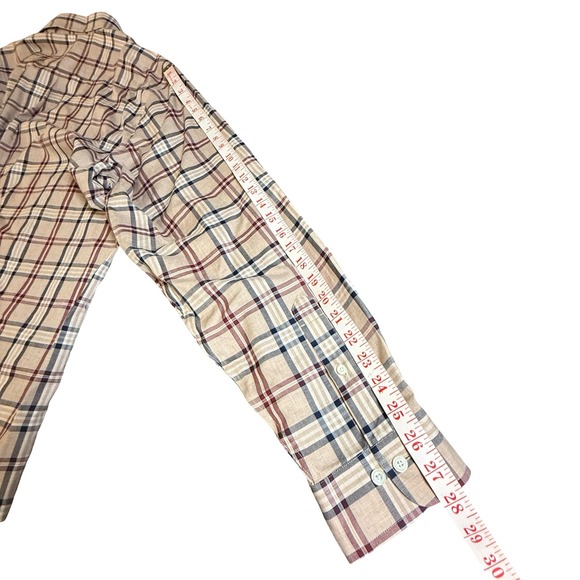 Brooks Brothers 2XLT Non-Iron Supima Cotton Plaid Button Down Shirt Tan Tartan - Picture 4 of 8
